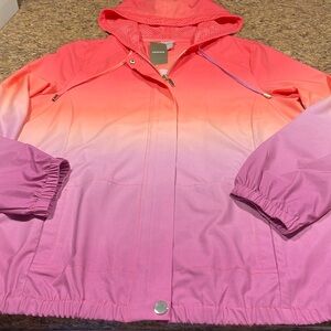 NWT CHICOS ZENERGY HOODED JACKET OMBRÉ SIZE 1